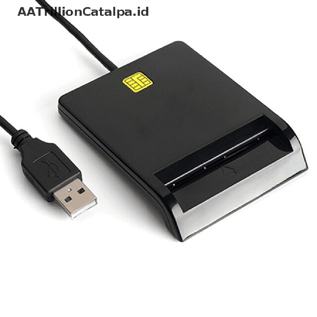 Aatrillioncatalpa Card Reader USB 2.0 Untuk ID Bank Elektronik SIM / CAC Card