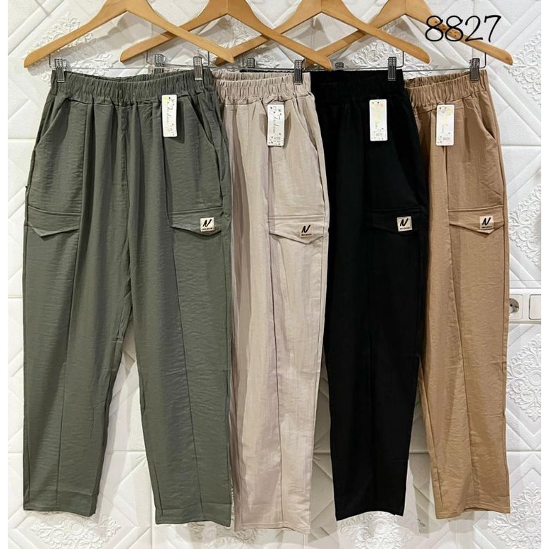 Celana wanita santai / celana panjang pants cotton Stretch soft