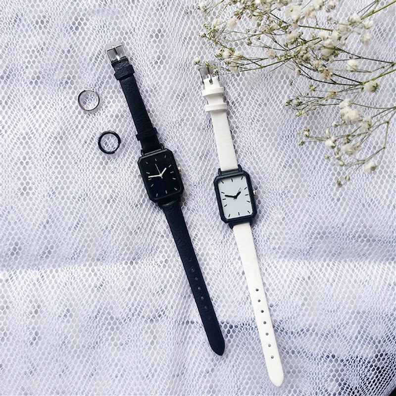 Jam Tangan Wanita Quartz Mstianq Gaya Retro Korea untuk Jam Tangan Bisnis Kasual Model Kekinian