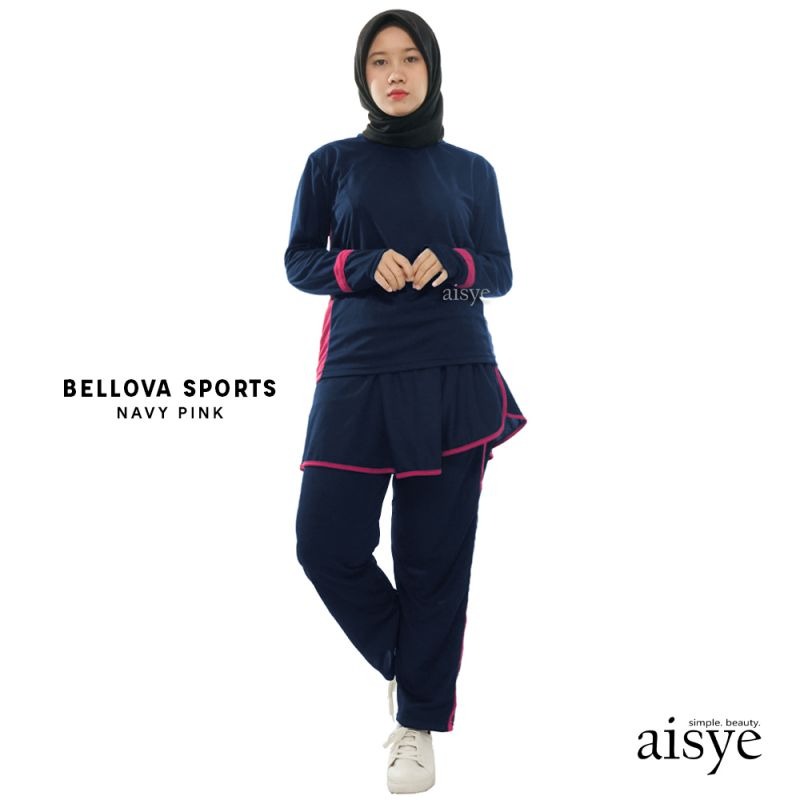 Baju Senam Wanita Setelan Olahraga Muslimah BELLOVA AISYE