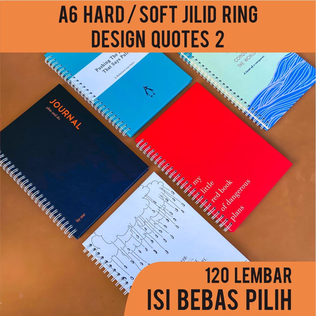 

Notes Jilid Ring Spiral Isi Bebas Pilih A6 120 Lembar Hardcover Softcover | Buku Jurnal Agenda Desain Quotes 2