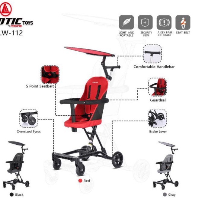 STROLLER BAYI SPACE BABY Magic Trike Exotic LW 112 by pacific dengan kanopi MAINAN ANAK