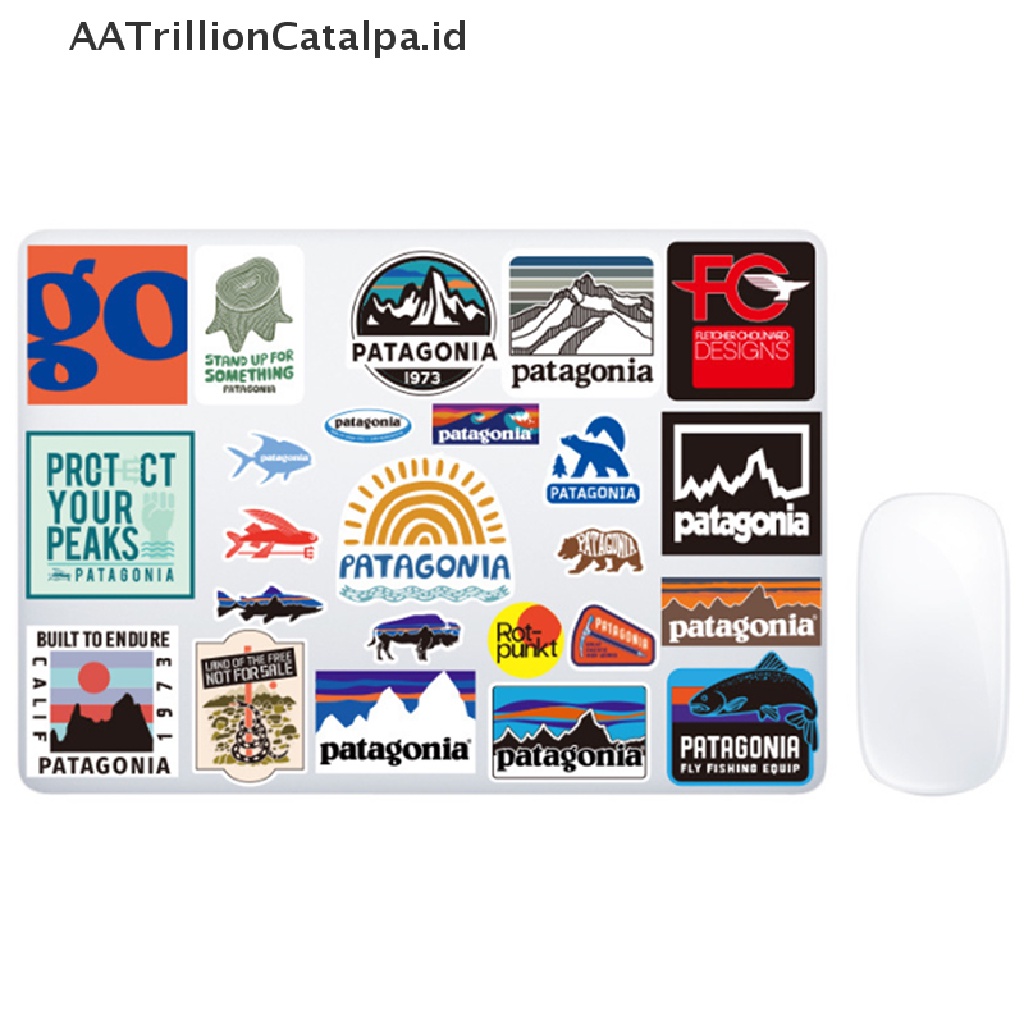 Aatrillioncatalpa Stiker Motif Patagonia / Chums Untuk Laptop / Snowboard / Helm