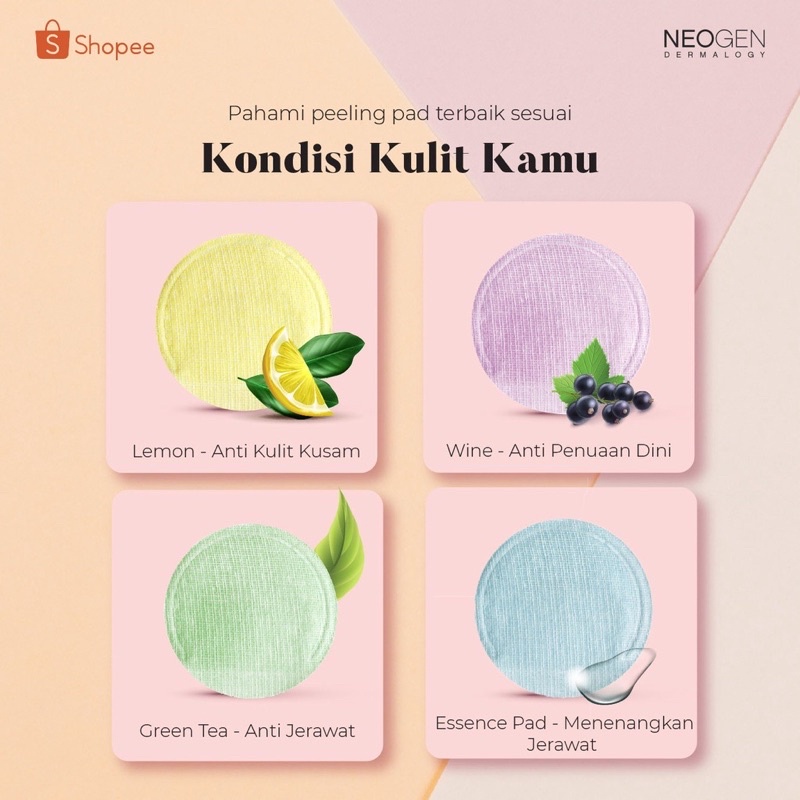 NEOGEN DERMALOGY Bio Peel Gauze Peeling LEMON | GREENTEA | WINE (SACHET 1 pad)