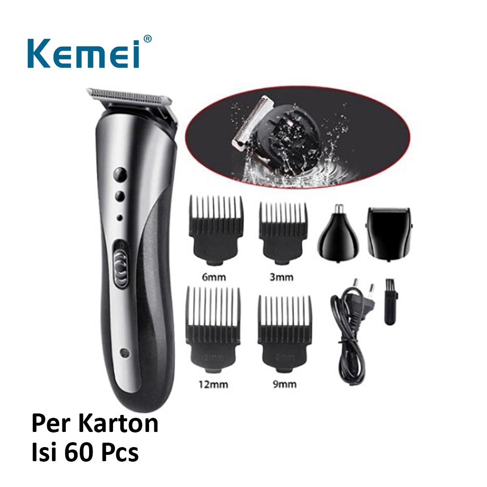 Kemei KM-1407 Isi 60 Pcs Dus Karton Cukur Rambut Hair Clipper Shaver