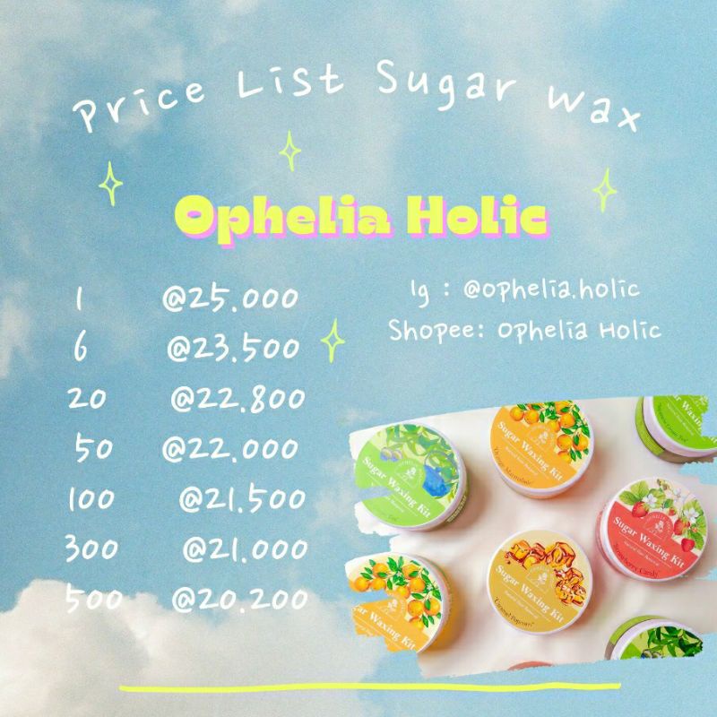 HARGA GROSIR - Sugar Wax Mini 130g by Ophelia Holic