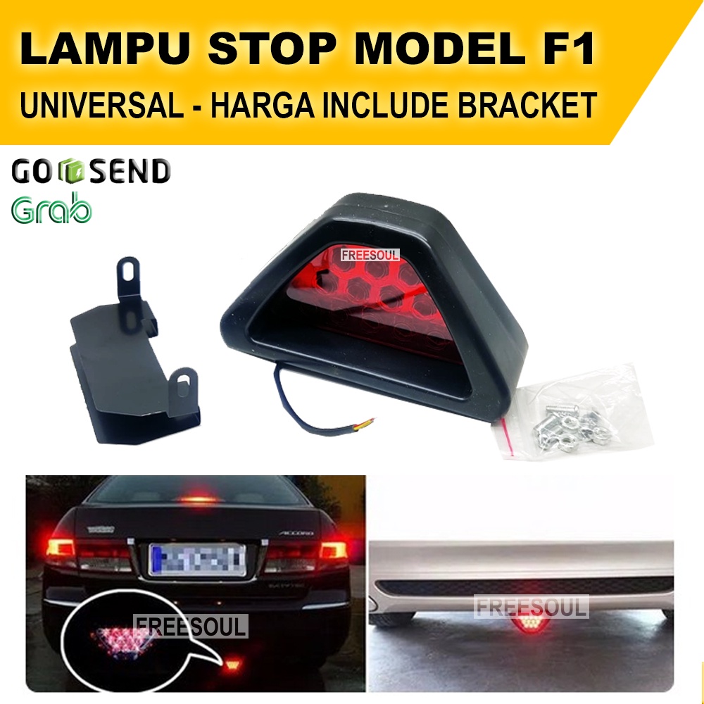 Lampu Stop Model F1 / Lampu Rem GT / Lampu Stop Segitiga Dua Mode