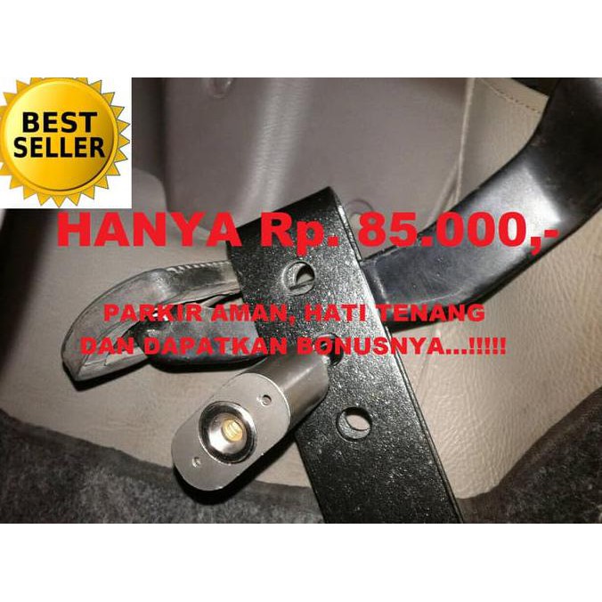 STOK TERBATAS KUNCI GEMBOK MOBIL PEDAL KOPLING / MATIC ANTI MALING + BONUS