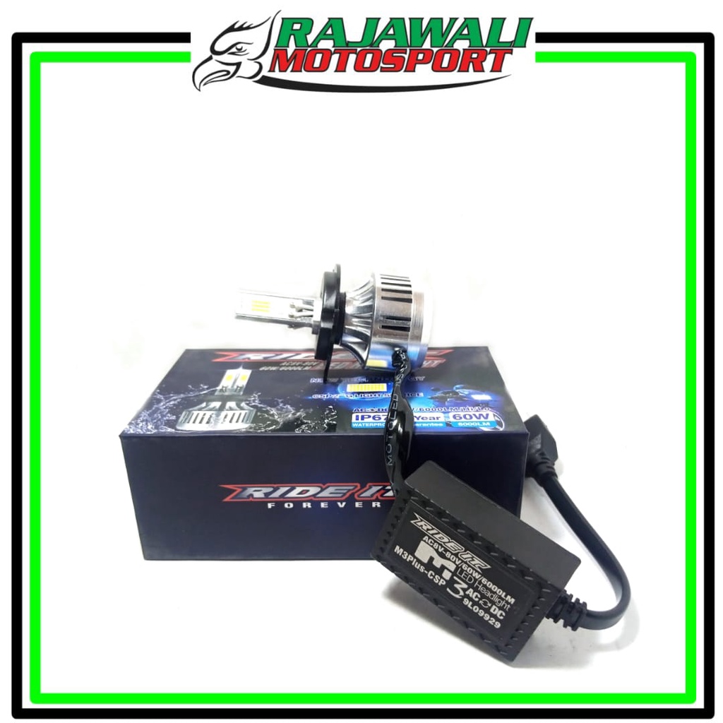 lampu bohlam led 3sisi merk ride it lampu h4 h6 pnp bebek metic sport super terang