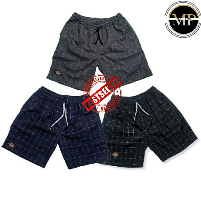 Celana Pendek Pria Tartan Motif Kotak-Kotak Surfing shortpant size M,L,XL