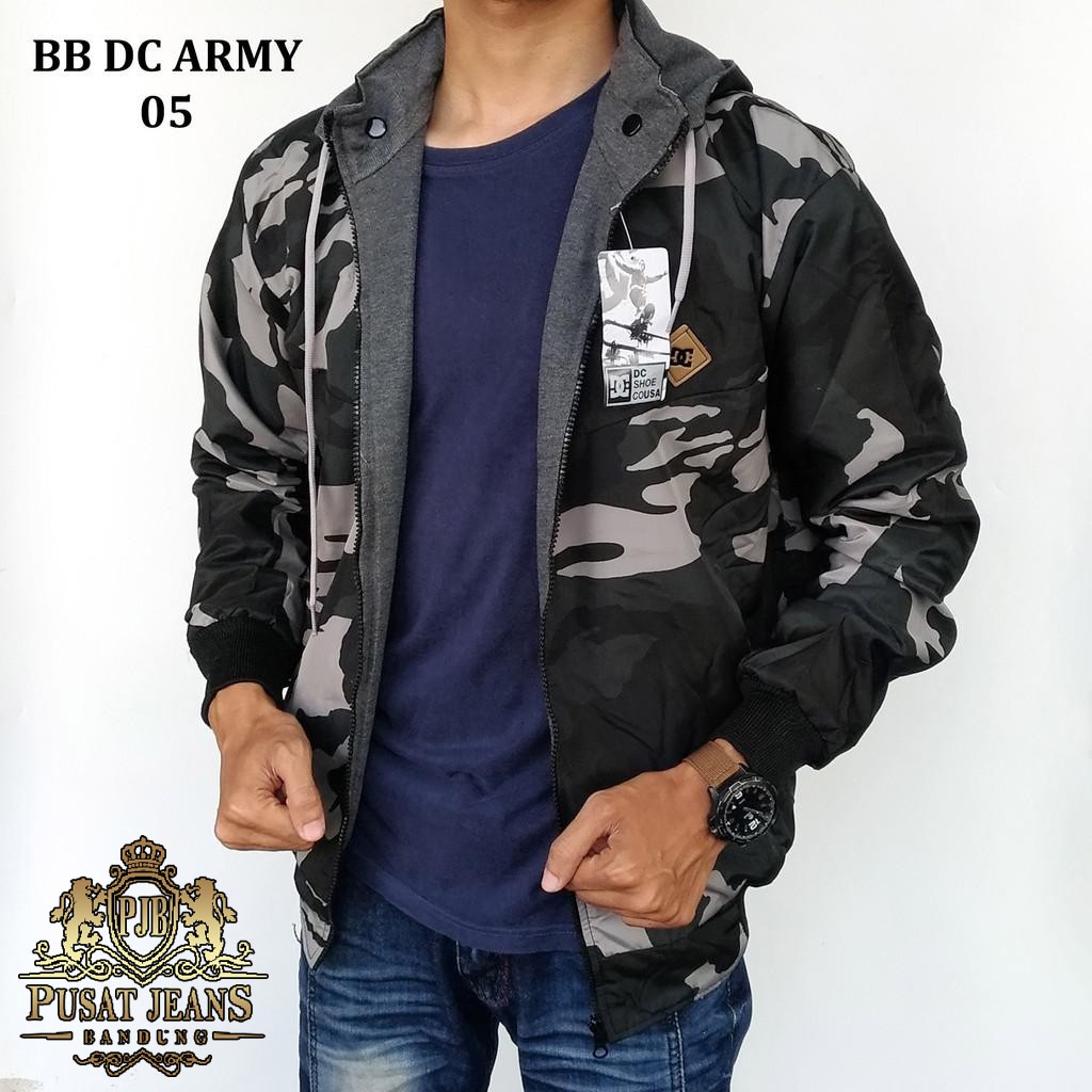 RCL - Jaket Pria Bolak Balik Pria BB Army Rusia Loreng 2 In1 Parasut Fleece Size M/L/ XL &amp; XXL