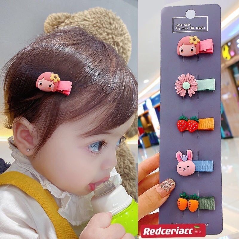 jepit rambut anak karakter lucu hias rambut 10pcs/set