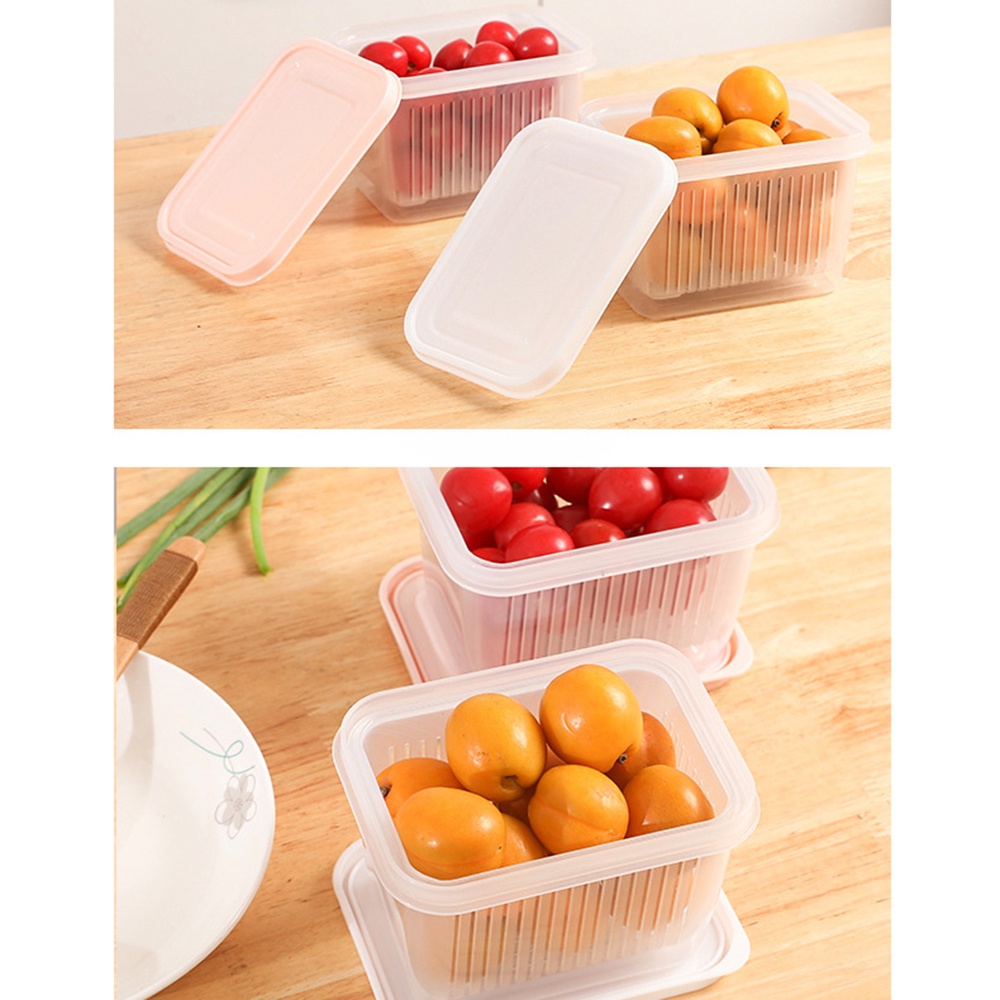 New Double-layer Fresh-keeping Drain Storage Box | Home Kitchen Vegetable and Fruit Basket