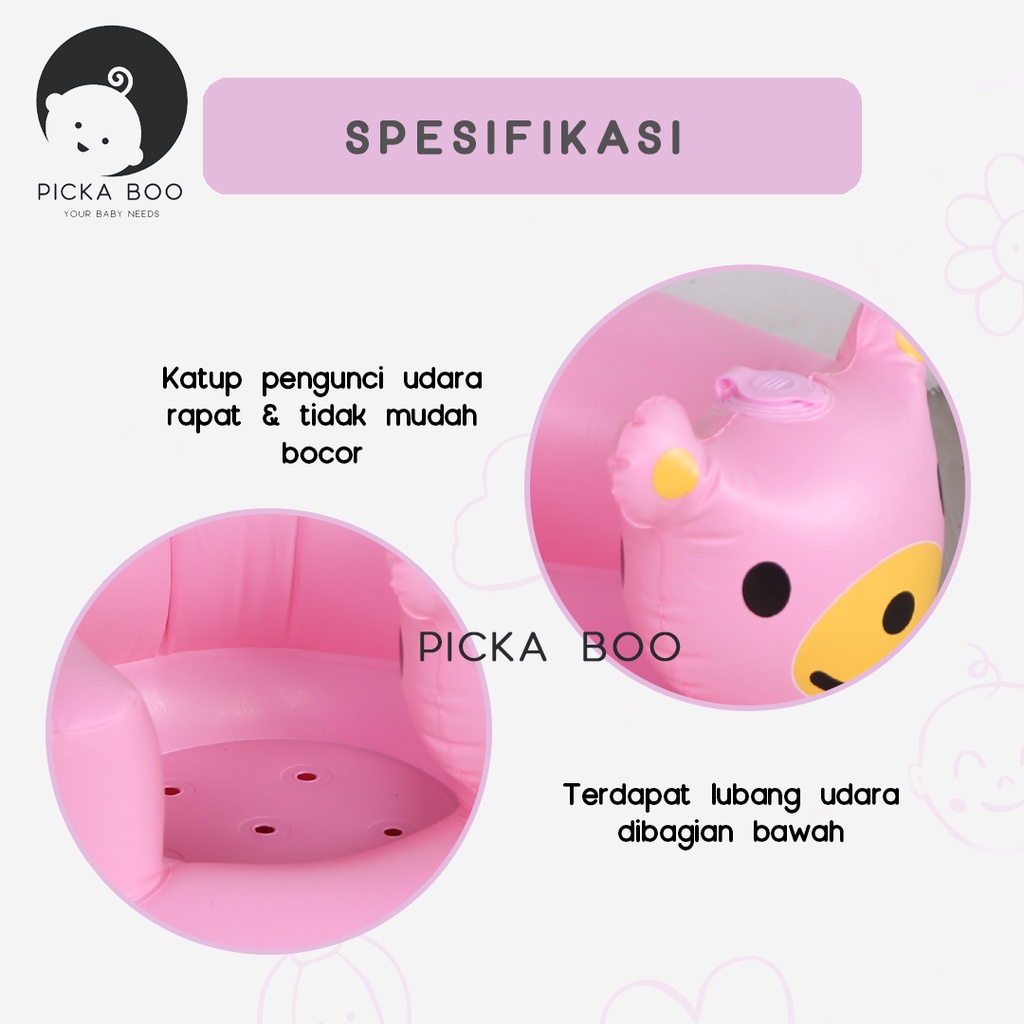 PICKA BOO Kursi Pompa Sofa Tiup Bayi Karakter Beruang