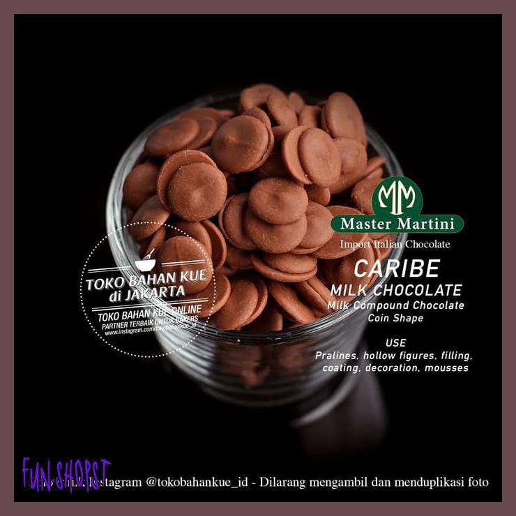 

MASTER MARTINI CARIBE MILK CHOCOLATE COIN COMPOUND COKELAT SUSU 100GR