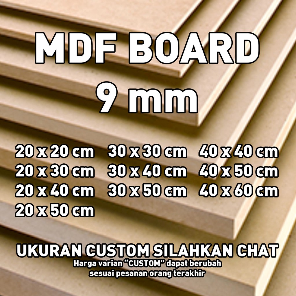 MDF Board / Papan MDF 9 mm CUSTOM UKURAN