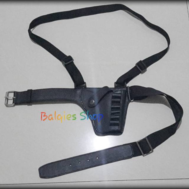 Holster Sarung pistol kulit model Pinggang Dada kulit