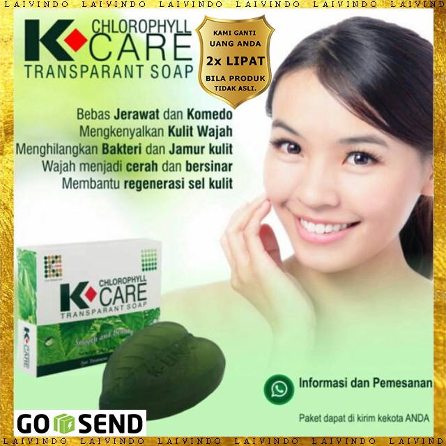 Sabun Klorofil K-link untuk Kulit Kusam Sensitif Kering Berjerawat Berminyak