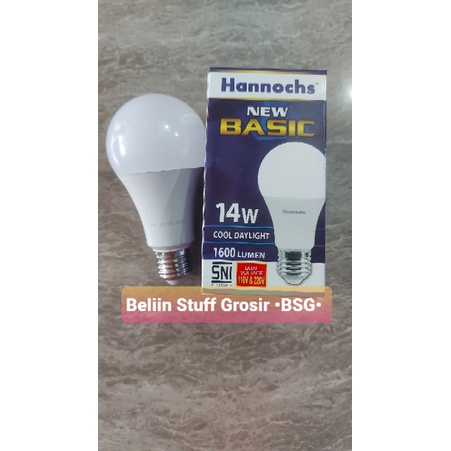 Lampu LED Hannochs NEW BASIC Hemat Energi 3, 5, 7, 9, 11, 14, 17 Watt - Cahaya Putih