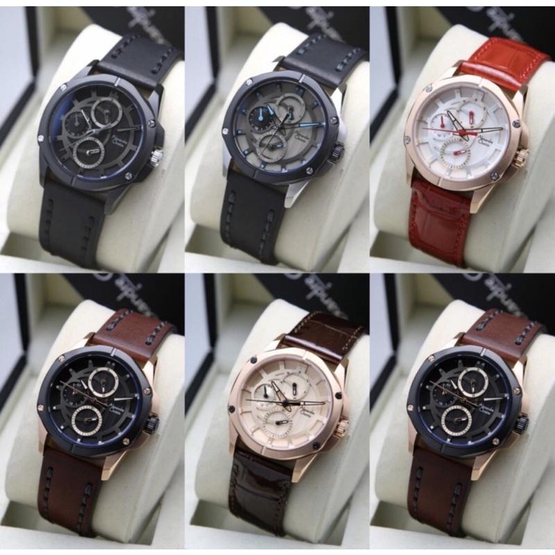TERBARU  JAM TANGAN WANITA ALEXANDRE CHRISTIE AC 6589 / AC6589 LEATHER ORIGINAL
