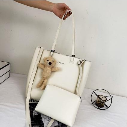 GT 1891 RISCE TAS TOTE 2IN1 GANTUNGAN BONEKA IMPORT  WANITA CEWEK PEREMPUAN JAKARTA BATAM