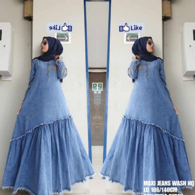 Gamis jeans by shr