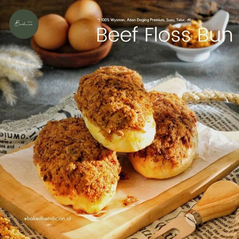 

Beef Floss Bun - Roti Manis topping Abon Sapi