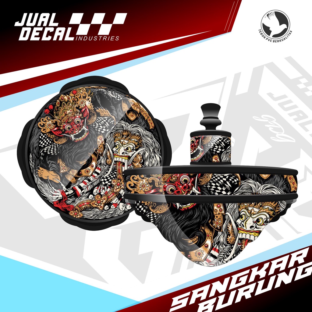 Stiker Sangkar Lovebird BARONG YIN YAN Decal Sangkar Pleci Custom