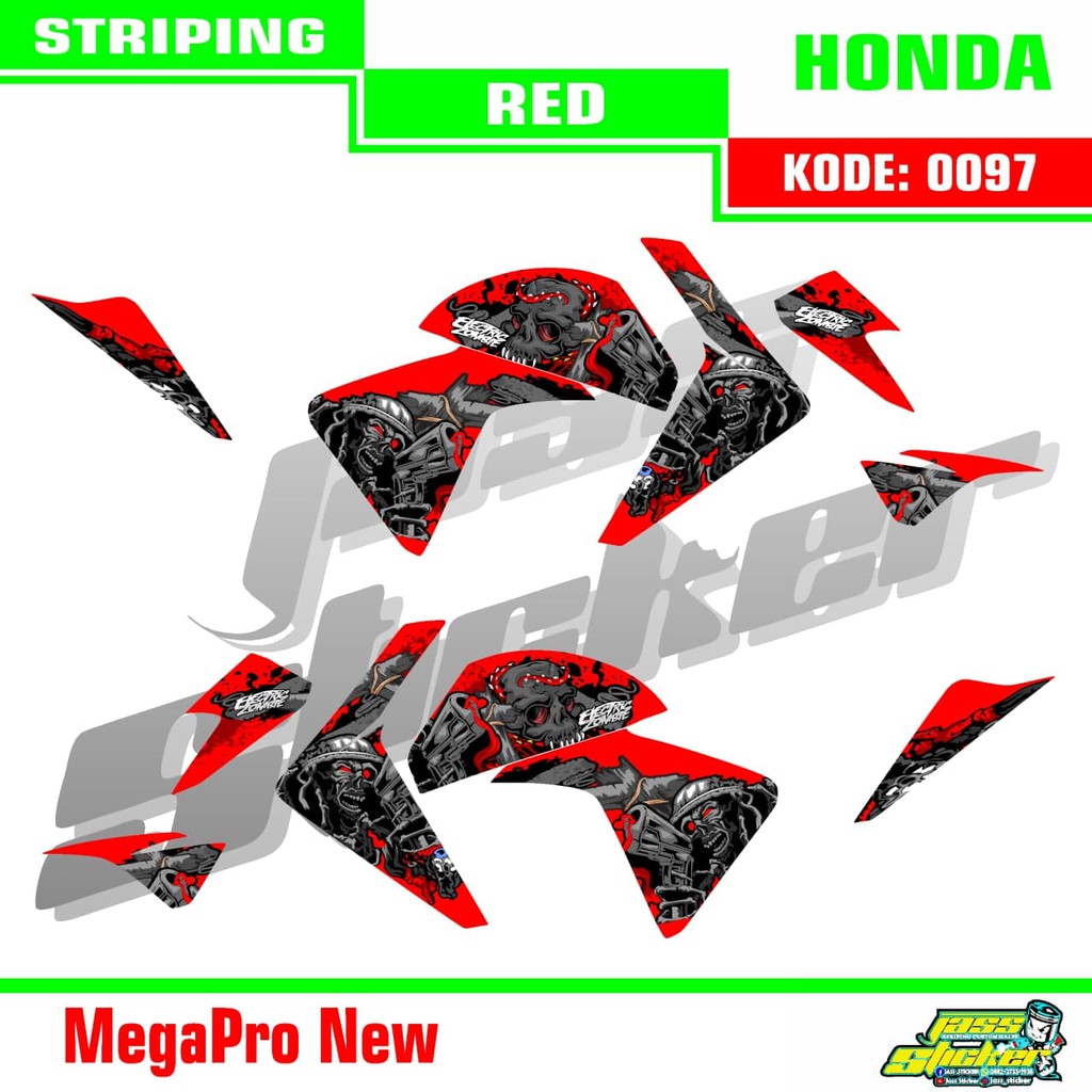COD DECAL STICKER MEGAPRO MONOSOCK NEW / STIKER STRIPPING MEGAPRO NEW / STRIPING VARIASI MEGAPRO NEW