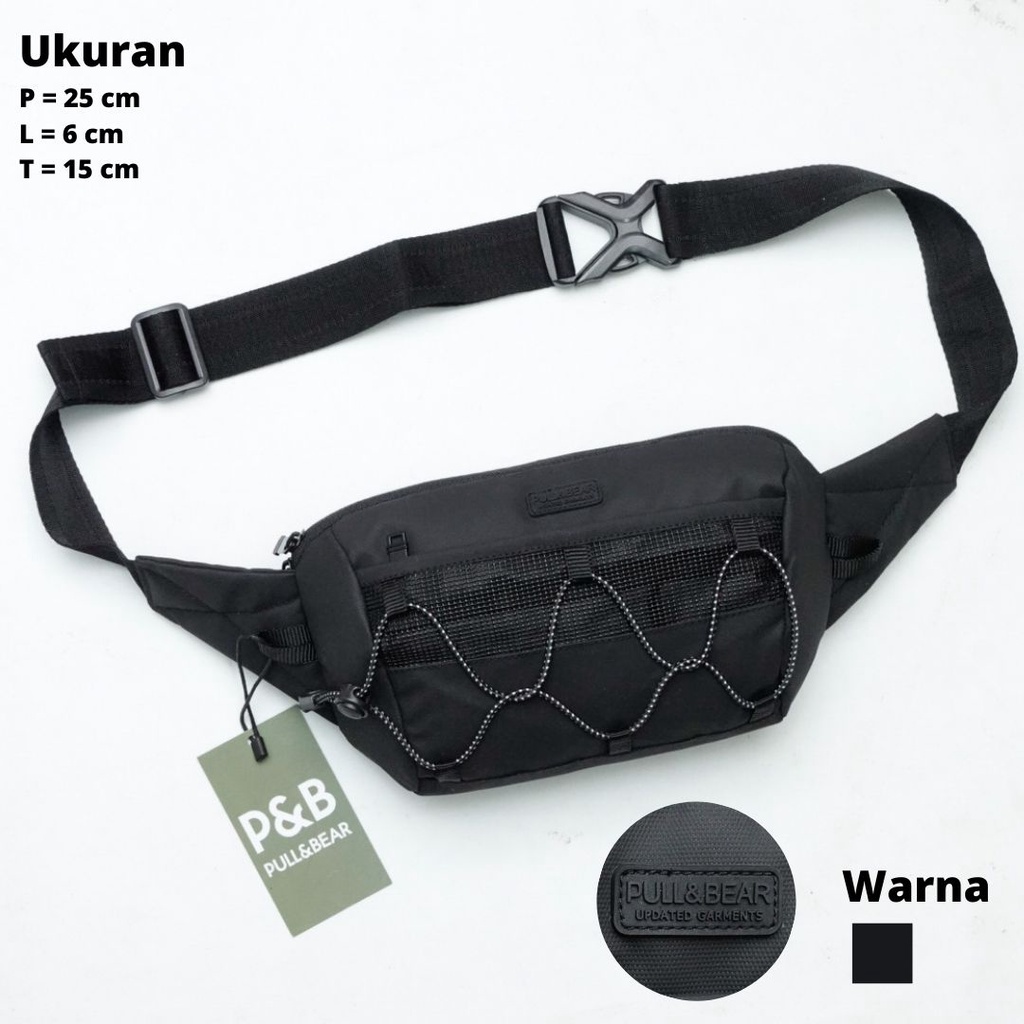 Tas Pull&amp;Bear Swap Out Waistbag Pria Kualitas Import Mirror Original