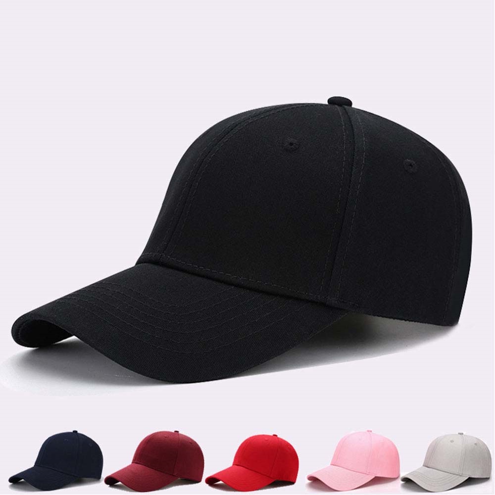 1pc Topi Baseball Warna Polos Gaya Korea Untuk Olahraga