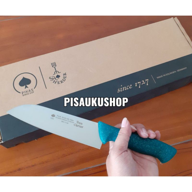 Santoku knife Pisau 7 inch Gg.Glitter don carlos pikas Friedr.Herder Abr.Sohn Solingen German