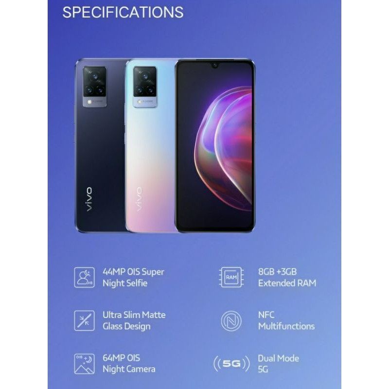 HP VIVO V21 5G RAM 8/128 NFC ,BARU ,SEGEL, GARANSI RESMI-8