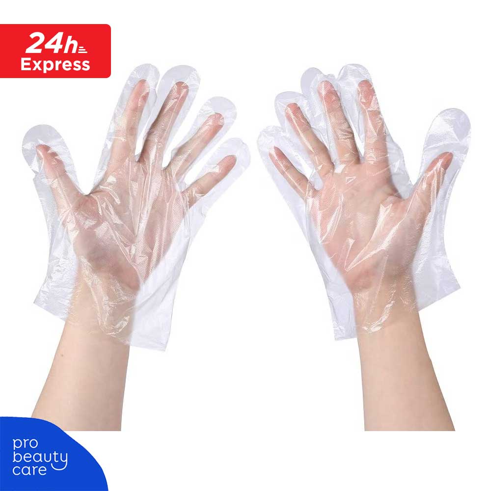 Sarung Tangan Plastik 100 pcs ( Disposable Plastic Gloves ) V-DG