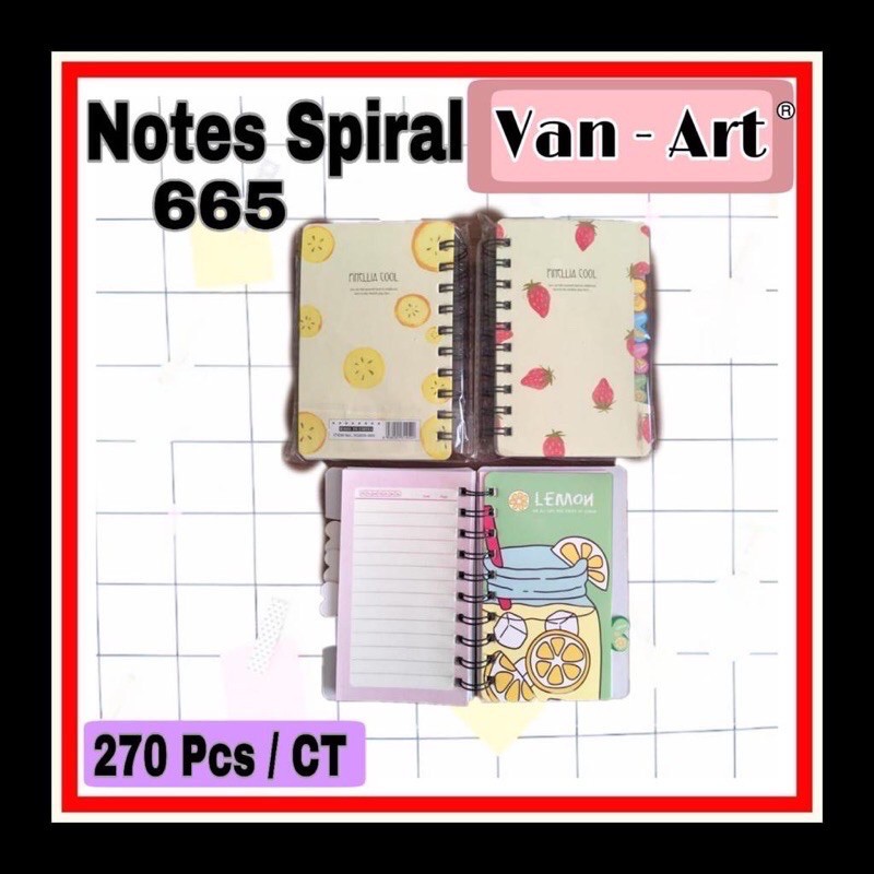 

NOTES SPIRAL FANCY 665 GAMBAR BUAH