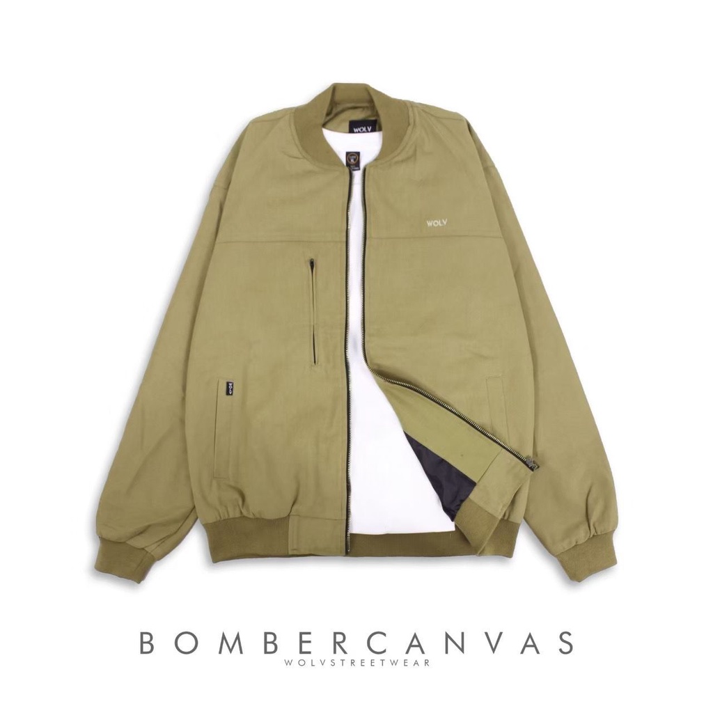 BOMBER JACKET CANVAS ORIGINAL WOLV