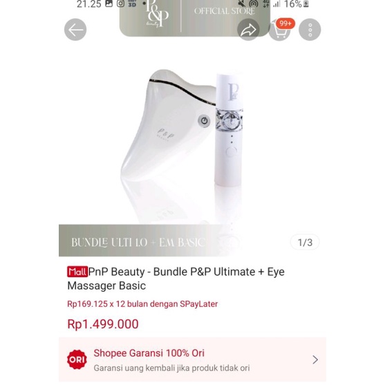 PnP beauty bundle P&P ultimate+ eye basic massager pipi tirus pengencang kulit