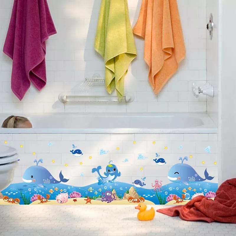 Wallsticker Dekorasi Dinding Tembok Dolphin Di Laut