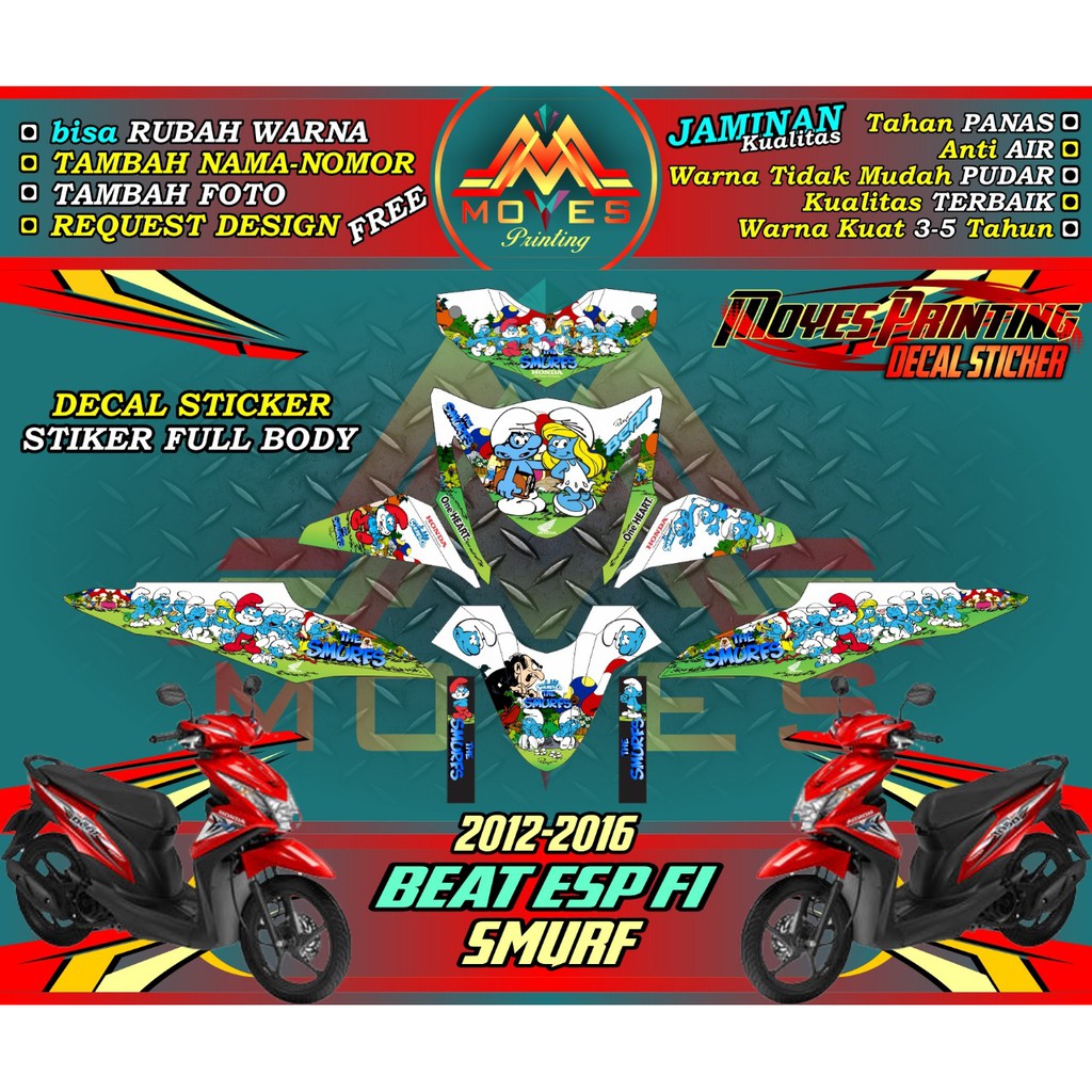 stiker vareasi motor beat fi full body decal stiker motor beat fi full body_SMURT
