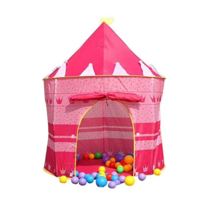 (MAINANKYU) [ PINK ] Tenda Kerucut / Tenda Anak Model Castle Kids - Portable Tent