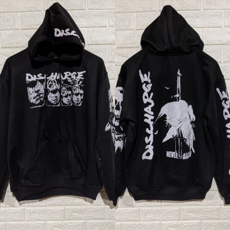 SWEATER HOODIE MUSIK DISCHARGE