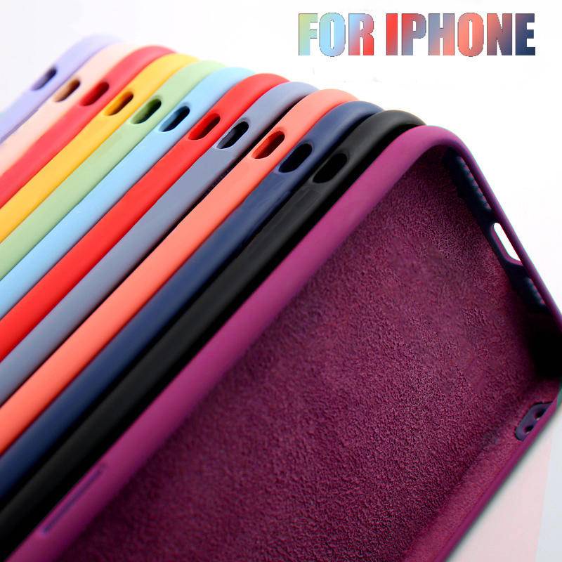 Soft Case Silikon Desain Kotak Untuk Iphone X Xs Max Xr 6 7 8 Plus Se 2020