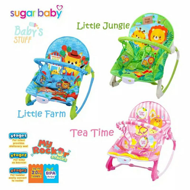 SUGARBABY BOUNCER MY ROCKER 3 STAGES               ❤️ FREE BUBBLE WRAP