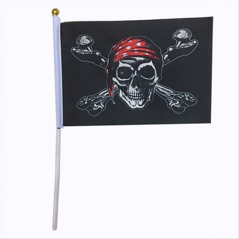 Hand Flag Jolly Roger / bendera kecil tengkorak / car antena flag