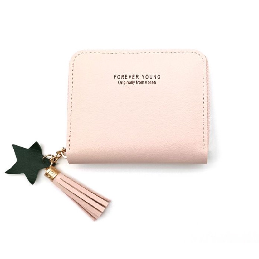 Dompet Wanita Mini Forever Young Resleting Import Korea