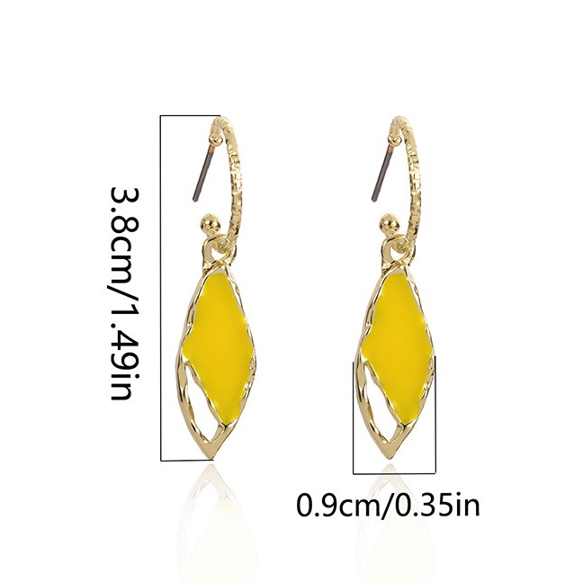 LRC Anting Gantung Fashion Geometric Irregular Drop Earrings F55249