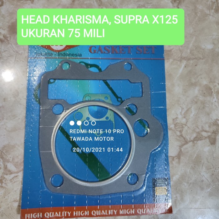 PAKING RACING BLOK HEAD ATAS KHARISMA SUPRA X125 OLD UKURAN 71 -75