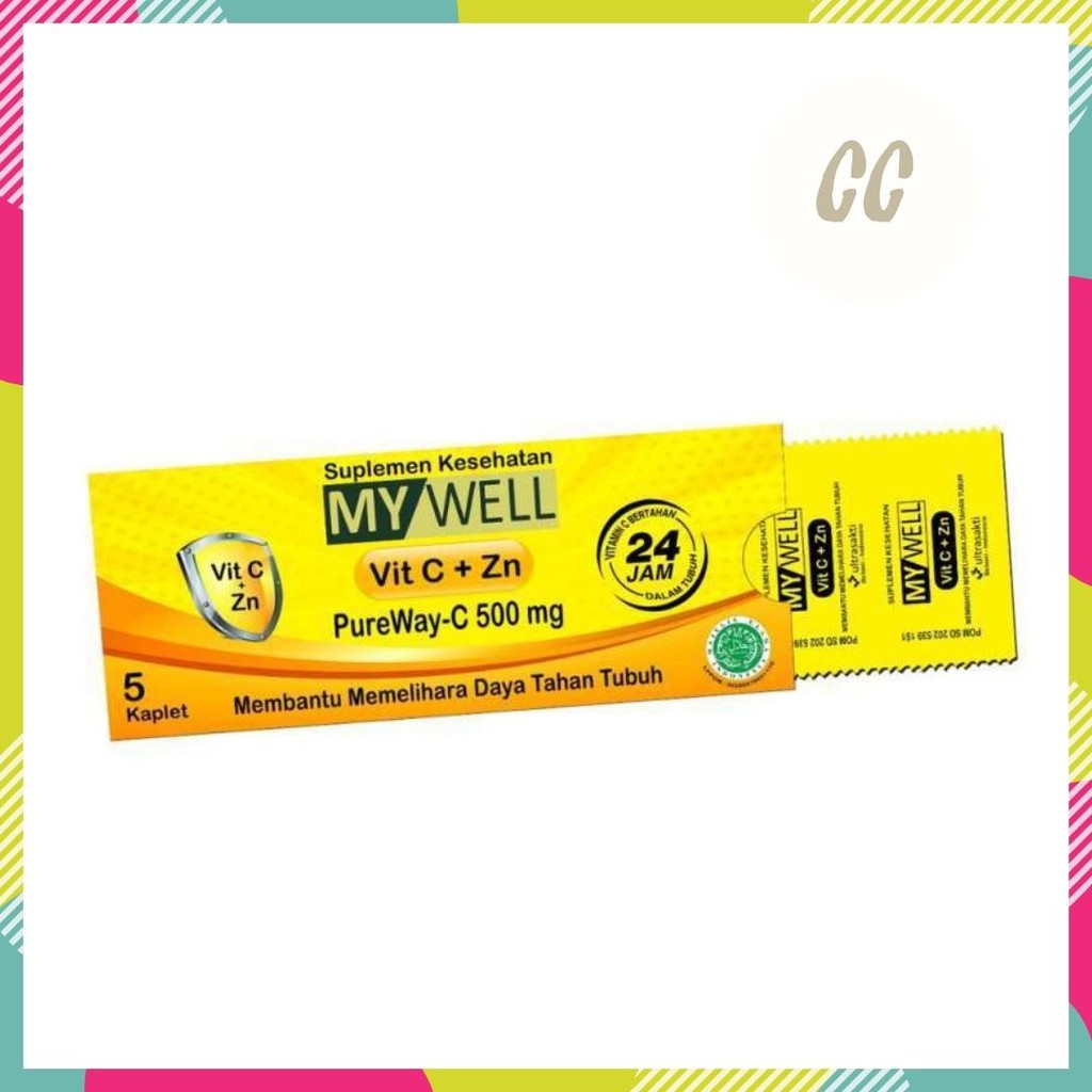 My Well Vitamin C PLUS Zinc Suplemen Kesehatan Meningkatkan Daya Tahan Tubuh MyWell Vit C + Zinc