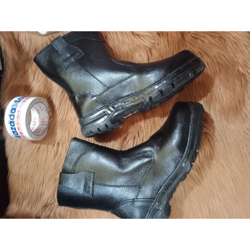 sepatu safety kings hitam kulit asli 100%