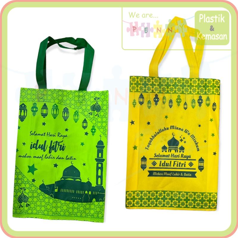 

Tas Kain Selamat Idul Fitri LUSINAN Spunbond 30x40cm Sablon 2 Sisi Tebal Bingkisan Lebaran Parcel Idul Fitri